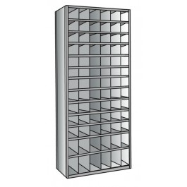 Metal bin shelving 13 shelves, 78 bins Starter