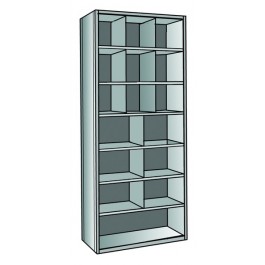 Metal bin shelving 7 shelves, 16 bins Starter