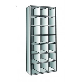 Metal bin shelving 7 shelves, 21 bins Starter