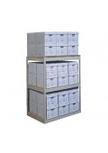 36 Box Record Storage Units -- 5' Tall with 3 shelves 42" x 30" x 60"