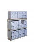 30 Box Record Storage Units -- 5' Tall with 3 shelves 69" x 15" x 60"