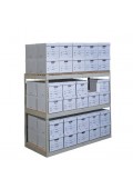 60 Box Record Storage Units -- 5' Tall with 3 shelves 69" x 30" x 60"