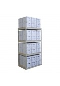 48 Box Record Storage Units -- 7' Tall with 4 shelves 42" x 30" x 84"