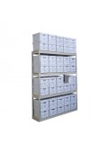 40 Box Record Storage Units -- 7' Tall with 4 shelves 69" x 15" x 84"