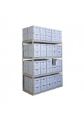 80 Box Record Storage Units -- 7' Tall with 4 shelves 69" x 30" x 84"