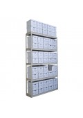 50 Box Record Storage Units -- 9' Tall with 5 shelves 69" x 15" x 108"