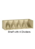 Letter Sized Stackable Shelving  Tier with 4 Dividers