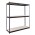 Black Double-Rivet Units With Center Supports -- 7'-0" High with 3-Shelves 48" x 48" x 84"